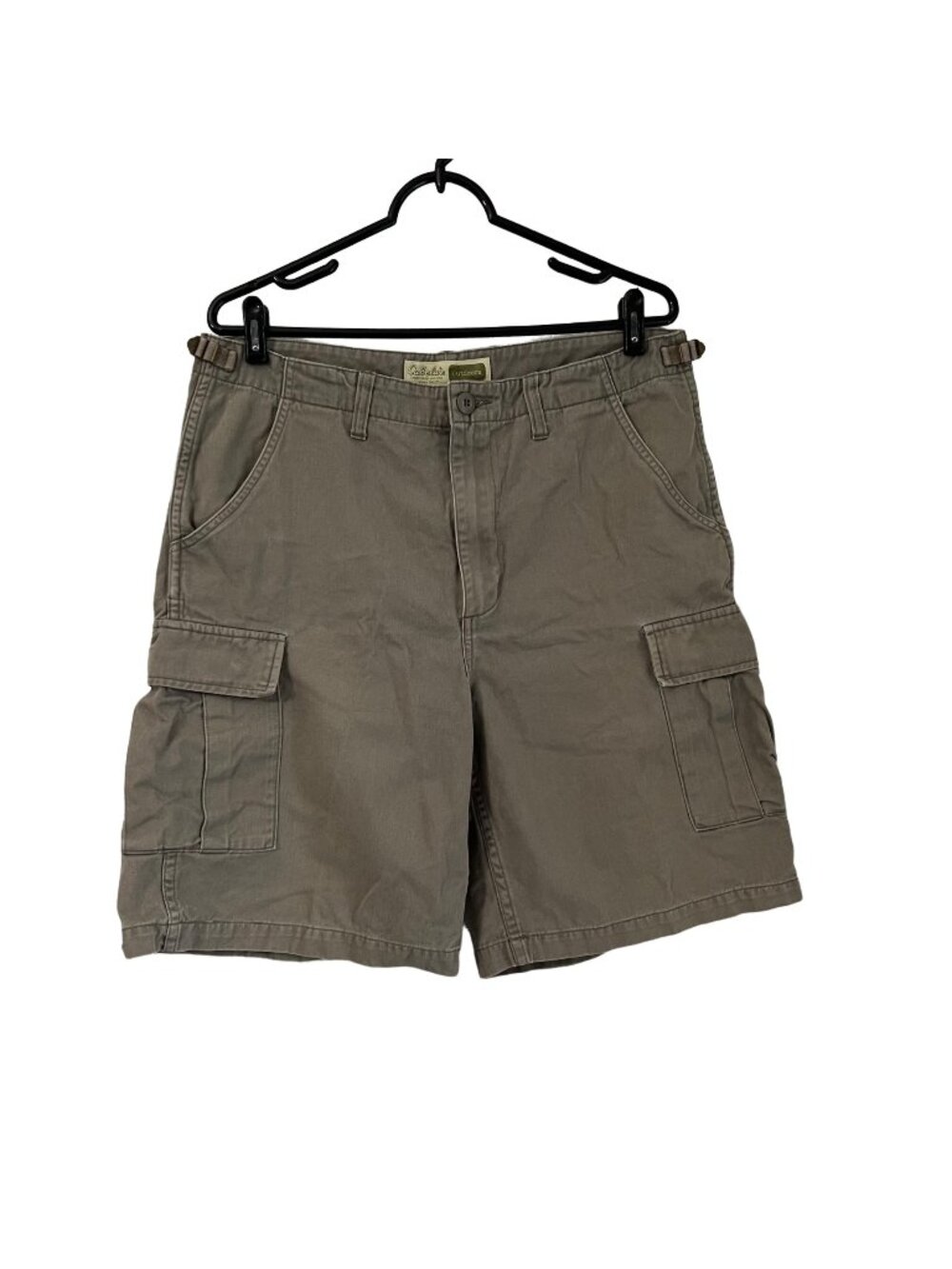 Cabelas Mens Brown Cargo Flat Front Shorts Outdoor Size 34